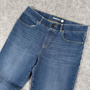 Betabrand Womens Blue Denim Ponte Bootcut Pants Comfort Stretch Size L